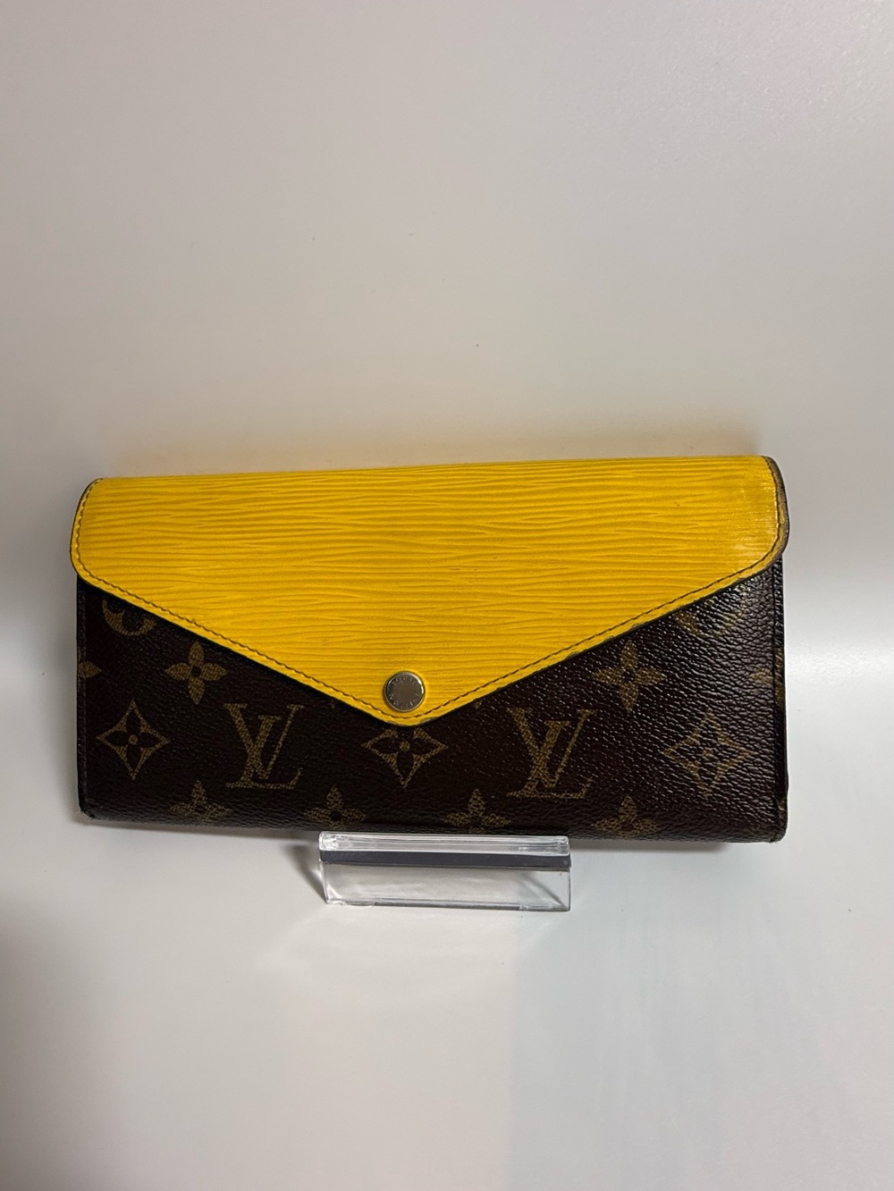 Louis Vuitton Monogram Continental Wallet with Yellow Epi Flap